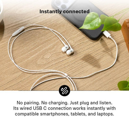 Sennheiser CX 80U in-Ear Headphones, USB C Connection, White - color: White