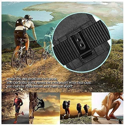 AH Military Grade Cell Phone Pouch Clip Holster Holder w/Belt Loop for iPhone 16 Plus, 16 Pro Max, 15 Plus, 15 Pro Max, 14 Pro Max Cell Phone Holsters Fits Cell Phone w/Heavy Duty Case (Large) - color: BLACK, size: BLACK - LARGE