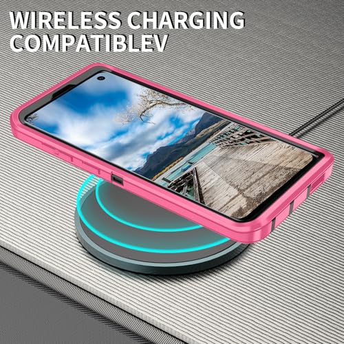 for Galaxy S10 Case,[Without Screen Protector] Heavy Duty Shockproof Dust/Drop Poof 3 Layers Full Bady Protection Rugged Cover for Galaxy S10,Pink/Black - color: Pink/Black