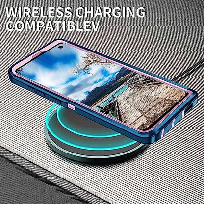 for Galaxy S10 Case,[Without Screen Protector] Heavy Duty Shockproof Dust/Drop Poof 3 Layers Full Bady Protection Rugged Cover Case for Galaxy S10,Turquoise/Pink - color: Turquoise/Pink