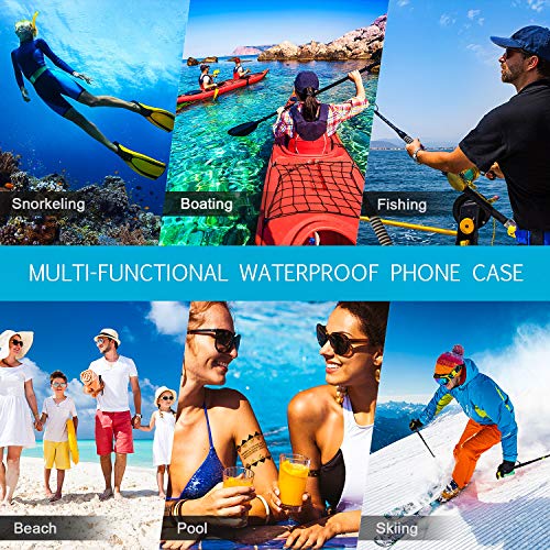 Frienda 12 Pcs Waterproof Phone Pouch Bulk, with Lanyard, Multi-Color | Universal Waterproof Phone Case, Clear Cellphone Dry Bag, Double Seal, up to 6.9 Inch, for Beach Swimming Snorkeling