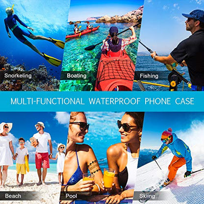 Frienda 12 Pcs Waterproof Phone Pouch Bulk, with Lanyard, Multi-Color | Universal Waterproof Phone Case, Clear Cellphone Dry Bag, Double Seal, up to 6.9 Inch, for Beach Swimming Snorkeling