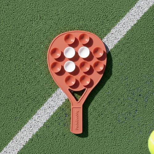 Silicone Suction Phone Mount - Hands-Free Padel Glass, Peach Pop - color: Peach Pop