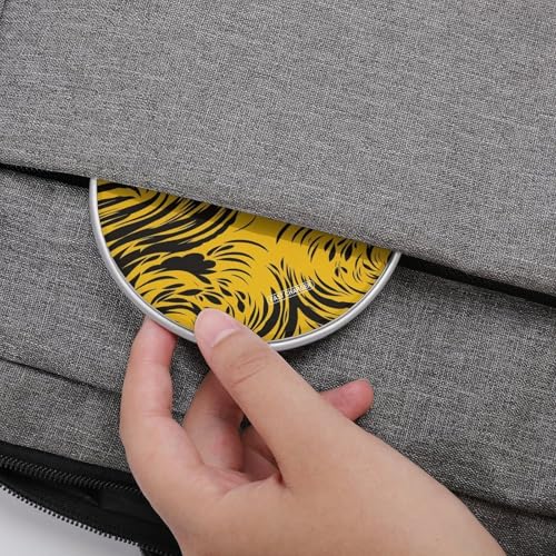 Mustard Yellow and Black Wireless Charger 10W Fast Charging Pad Anti-Slip Qi Certified Wireless Charging Pad Charging Station Portable Phone Charger for All Wireless Charging Smartphone