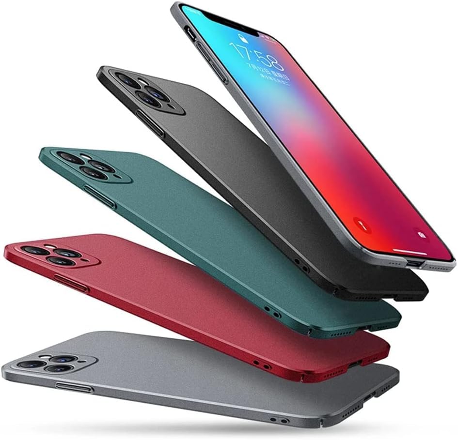 Casechics Compatible with iPhone Case,Luxury Matte Hard PC Slim Fit Ultra Thin Lightweight Camera Lens Protection Soft Shockproof Cover Phone Case (Green,iPhone 17 Pro Max) - color: Green, size: iPhone 17 Pro Max