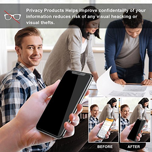 McgojoHi[2 Pack Privacy Screen Protector for iPhone 15 Pro 6.1-inch[Anti-Spy] Tempered Glass Film,Touch Sensitive/Anti Scratch/Fingerprint/Easy Install Bubble Free - color: iPhone 15 Pro