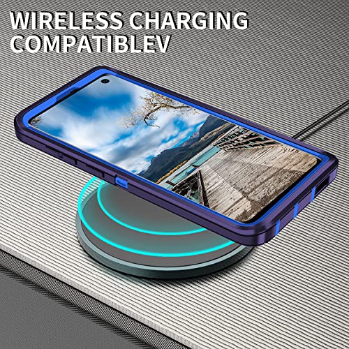 for Galaxy S10 Case,[Without Screen Protector] Heavy Duty Shockproof Dust/Drop Poof 3 Layers Full Bady Protection Rugged Cover Case for Galaxy S10,Dark Blue - color: Dark Blue