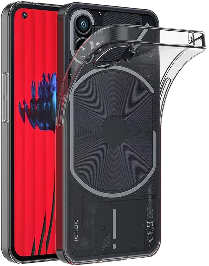 MaiJin Case for Nothing Phone 1 (6.55 inch) Soft TPU Rubber Gel Bumper Transparent Back Cover