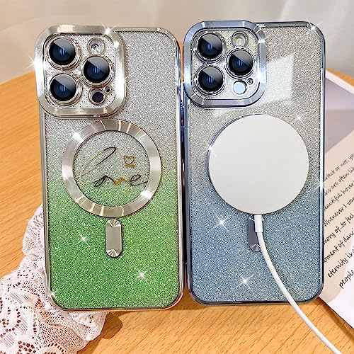 Fiyart Magnetic for iPhone 14 Pro Max Case Glitter Women Girls 6.7"-Blue - color: Blue, size: iPhone 14 Pro Max