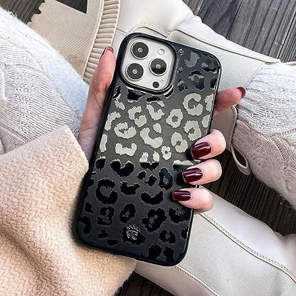 VELVET CAVIAR Black Leopard Cheetah Print Phone Case for iPhone 15 - Compatible with MagSafe - 10ft Drop Tested - color: Black Leopard, size: 15