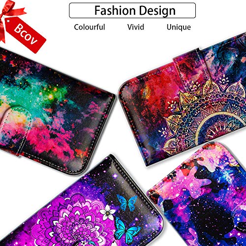 Bcov Case for iPhone 14 Pro, Plum Blossom Flower Leather Flip Phone Case Wallet Cover with Card Slot Holder Kickstand for iPhone 14 Pro - color: Plum Blossom