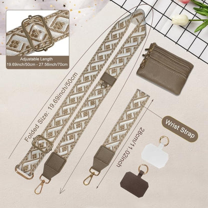 Cell Phone Lanyard with Wallet - Anti-Theft Crossbody Adjustable Phone Strap for Most Smartphones, for Men & Women - color: Coffee