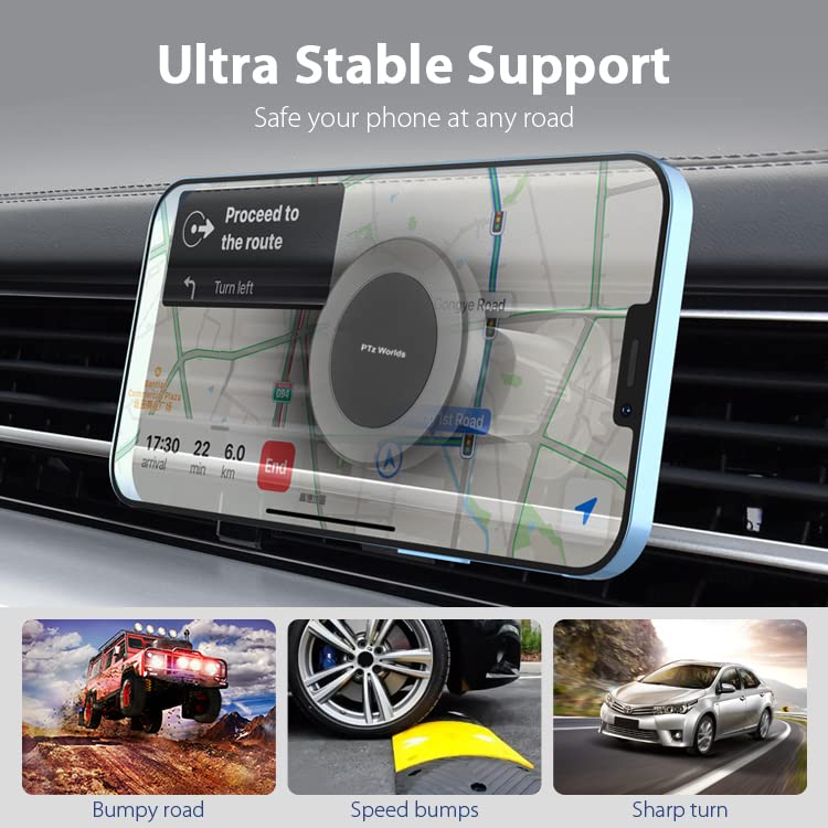 Magnetic Phone Holder for Car - Metal Hook, Compatible with iPhone, Easy Installation, Secure Hold, 360 Rotation, 20-Day Satisfaction Guarantee - color: Metal Hook