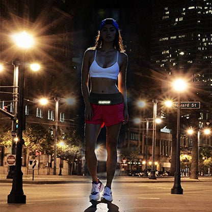 Running Belt | Runner Fanny Pack for Women and Men | Adjustble Waist Band Pack for Storage Phone - color: Black/27"-43"