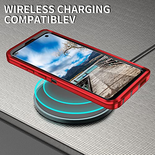 for Galaxy S10 Case,[Without Screen Protector] Heavy Duty Shockproof Dust/Drop Poof 3 Layers Full Bady Protection Rugged Cover Case for Galaxy S10,Red/Black - color: Red/Black