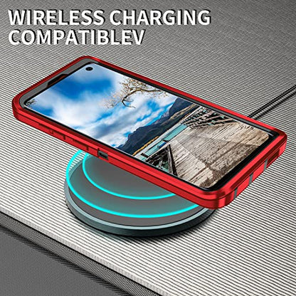 for Galaxy S10 Case,[Without Screen Protector] Heavy Duty Shockproof Dust/Drop Poof 3 Layers Full Bady Protection Rugged Cover Case for Galaxy S10,Red/Black - color: Red/Black