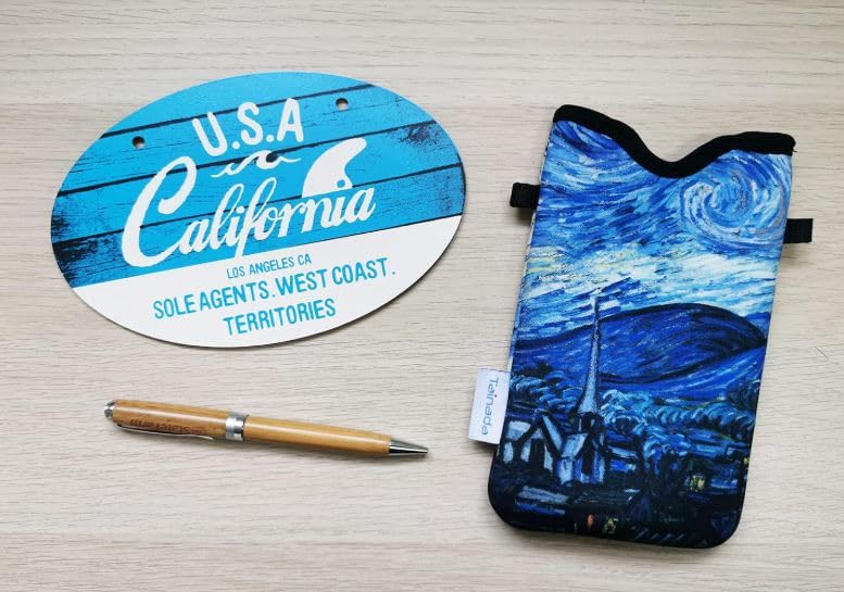 Tainada Neoprene Neck Phone Pouch Bag with Crossbody Strap (Starry Night) - color: Starry Night