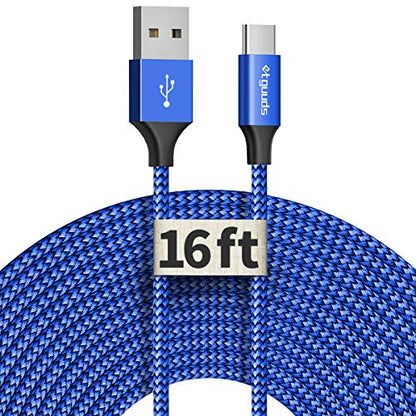 etguuds Long USB to USB C Cable, 16ft USB A to USB C Cable Fast Charging - color: Blue