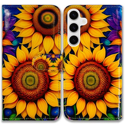 Bcov Case for Galaxy S26,Beautiful Sunflowers Leather Flip Phone Case Wallet Cover with Card Slot Holder Kickstand Case for Samsung Galaxy S26 - color: Beautiful Sunflowers
