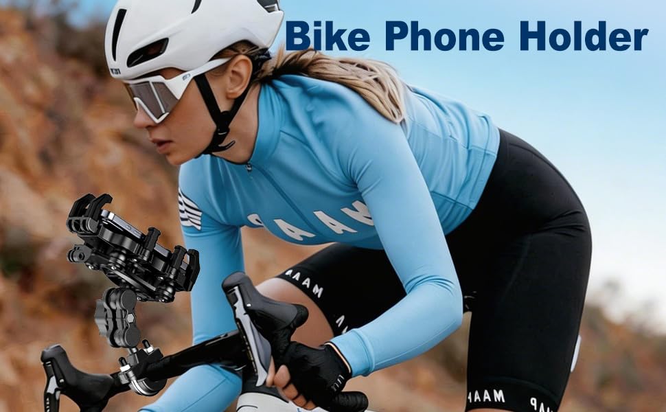 Motorcycle Phone Mount, Anti-Vibration Bike Phone Holder,secures smartphone