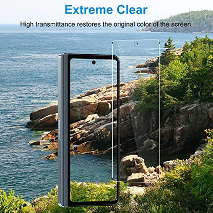 LYWHL 2-Pack for Samsung Galaxy Z Fold 4 Screen Protector, HD Clear Tempered Glass Protector Film for Galaxy Z Fold 4 5G 6.2 Inch, Anti Scratch Bubble Free Case Friendly Easy Install - Transparent - size: Samsung Galaxy Z Fold 4