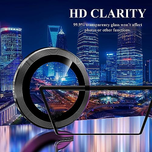 Zeking (2 Set) Camera Lens Protector Compatible with Samsung Galaxy Tab S11 Ultra, Scratch-Resistant HD Clarity Ultra-Thin 9H Tempered Glass with Aluminum Edging, Individual Metal Lens Cover (Black) - color: Black
