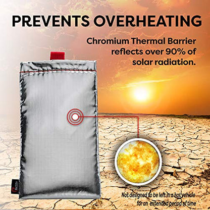 PHOOZY Apollo Thermal Phone Case | Insulated Phone Pouch Extends Battery Life 3X | Heat Resistant Drop Protection | Military Grade Water Resistant | Large | Silver (Pack of 3) - color: Silver, size: Large (Pack of 3)