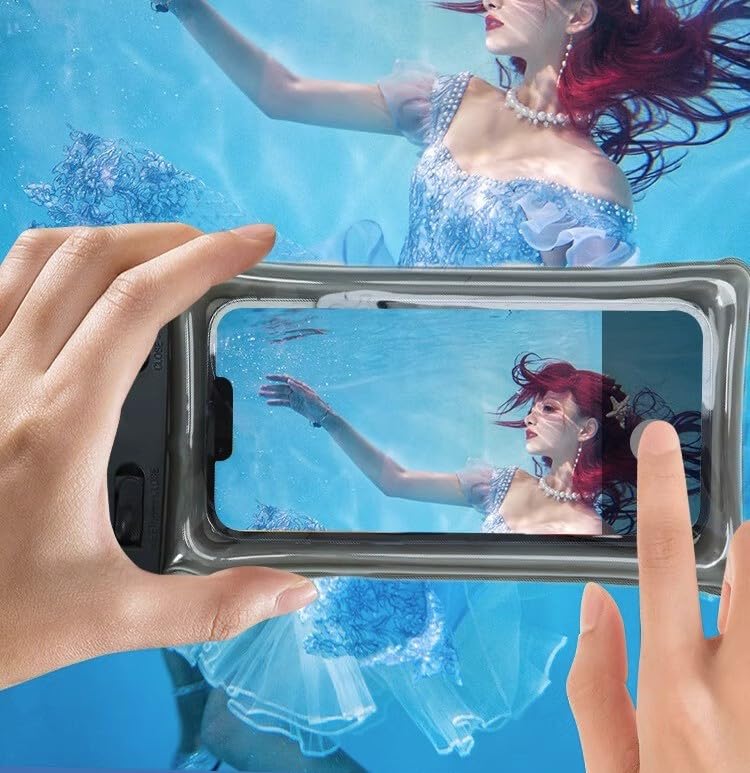 Waterproof Phone Pouch,Floatable Waterproof Phone Pouch with Touchscreen,Universal IPX8 Waterproof Cell Phone Case,Underwater Photography,for Swimming,Rafting,Diving,for All Models (Pink) - color: pink