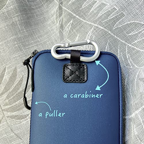 OneJoy Neoprene Phone Pouch, Lightweight Protective Cellphone Sleeve with Large Zipper Opening, Inner Pocket, Thermal Insulated, Durable Cell Phone Carrier for iPhone & Smartphones [ Navy ] - color: Navy