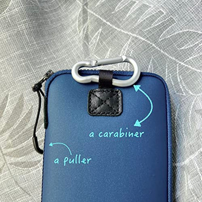 OneJoy Neoprene Phone Pouch, Lightweight Protective Cellphone Sleeve with Large Zipper Opening, Inner Pocket, Thermal Insulated, Durable Cell Phone Carrier for iPhone & Smartphones [ Navy ] - color: Navy