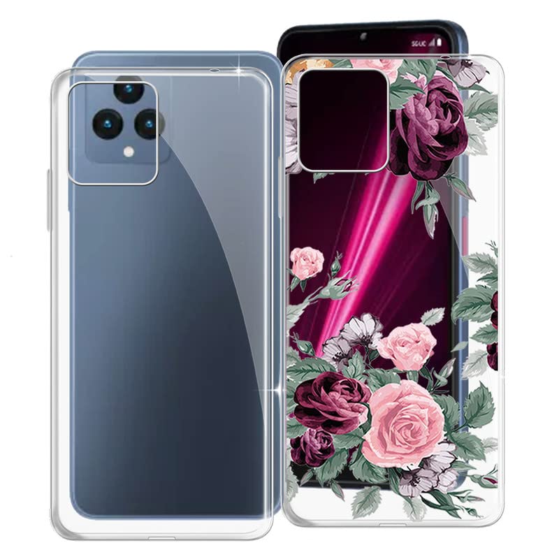 Phone Case for T-Mobile T Phone 5G (6.52"), Ultra Slim Shockproof Silicone Protection Case for T-Mobile T Phone 5G, Clear Anti-Yellowing Anti-Scratch Soft TPU Bumper Back Cover - [2 Pieces]