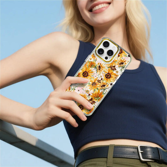 VisEnt Clear Case for iPhone 14 Pro Max, Magnetic Phone Case, Transparent Slim Cover, Military Grade Protection, Shockproof, Anti-Yellowing, Scratch Resistant, Vintage Sunflower Floral - color: Vintage Sunflower Floral, size: Iphone 14 Pro Max