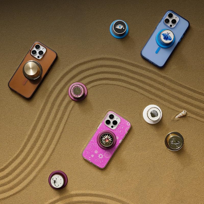 PopSockets Phone Grip for MagSafe, Magnetic Holder- Enamel Venus White - color: Venus White, style: MagSafe